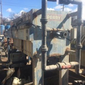 Sperry used filter press, 5 cubic foot capacity