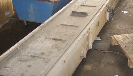 Conveyor, cup-style, rubber belt, 2' W belt x 24'L